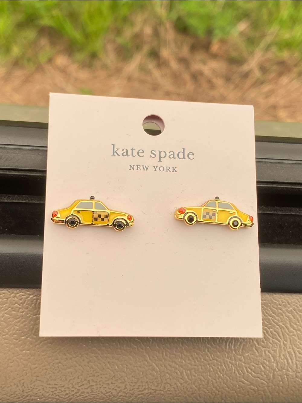 kate spade Yellow Taxi Car Stud Earrings